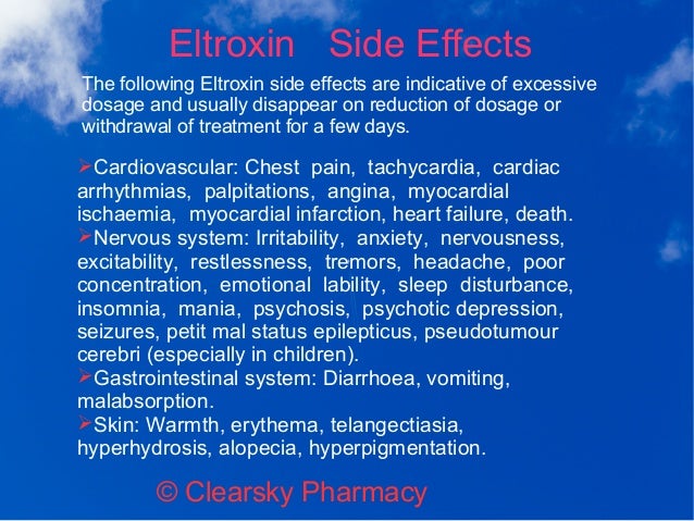 Levothyroxine Side Effects Anxiety