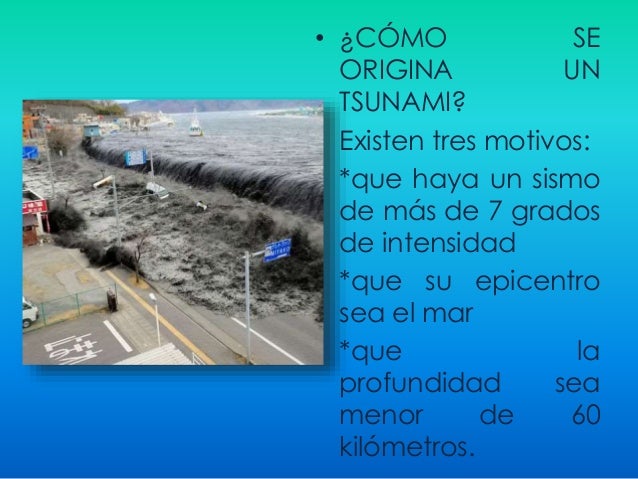 Fenómeno natural el tsunami