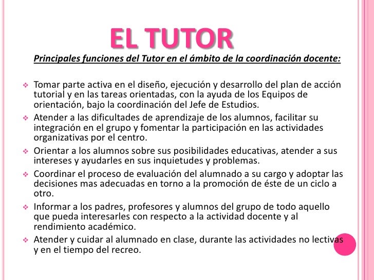 El tutor en educación primaria