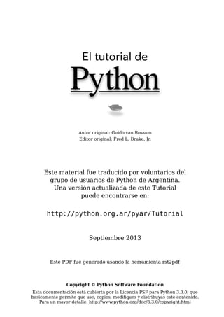 Tutorial de Python | PDF