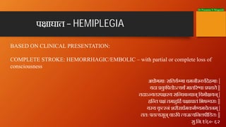 Dr Prasanna N Mogasale
BASED ON CLINICAL PRESENTATION:
COMPLETE STROKE: HEMORRHAGIC/EMBOLIC – with partial or complete los...