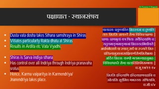 Dr Prasanna N Mogasale
वातादयः क
ु यि त िशर य ं च दु यित |
ततः िशरिस जाय ते रोगा िविवधल णाः ||
ाणाः ाणभृतां य ि ताः सवि या...