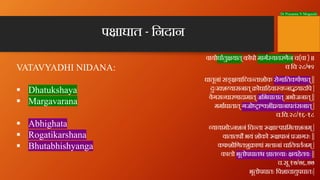 Dr Prasanna N Mogasale
वायोधातु यात् कोपो माग यावरणेन च(वा ) ॥
च िच २८/५९
धातूनां सङ
् याि च ताशोक रोगाितकषणात् ||
दुःखश य...