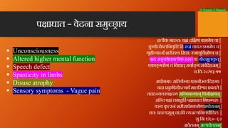 Dr Prasanna N Mogasale
प ाघात – वेदना समु ाय
ह वैक
ं मा तः प ं दि णं वाममेव वा ||
क
ु या चे ािनवृि ं िह जं वा त भमेव च |
ग...