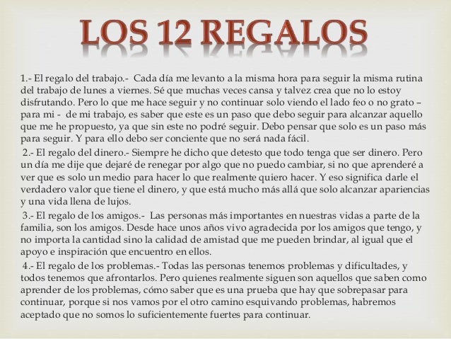 Los 12 Regalos De La Pelicula El Ultimo Regalo
