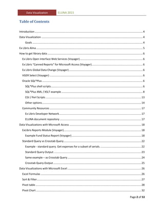 Data Visualization: Analyzing your library data | PDF