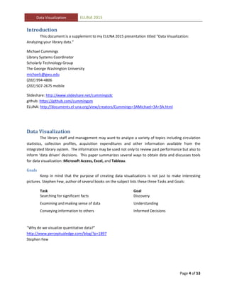 Data Visualization: Analyzing your library data | PDF