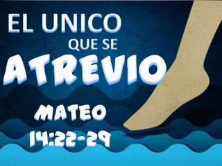 EL UNICO QUE SE ATREVIO Mateo 14:22-29 