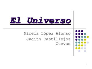 El Universo Mireia López Alonso Judith Castillejos Cuevas 