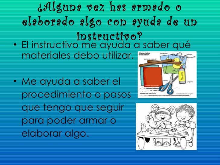 El uso de instructivos