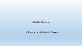 Aracelis Hinojosa
Diplomado de habilitación docentes
 