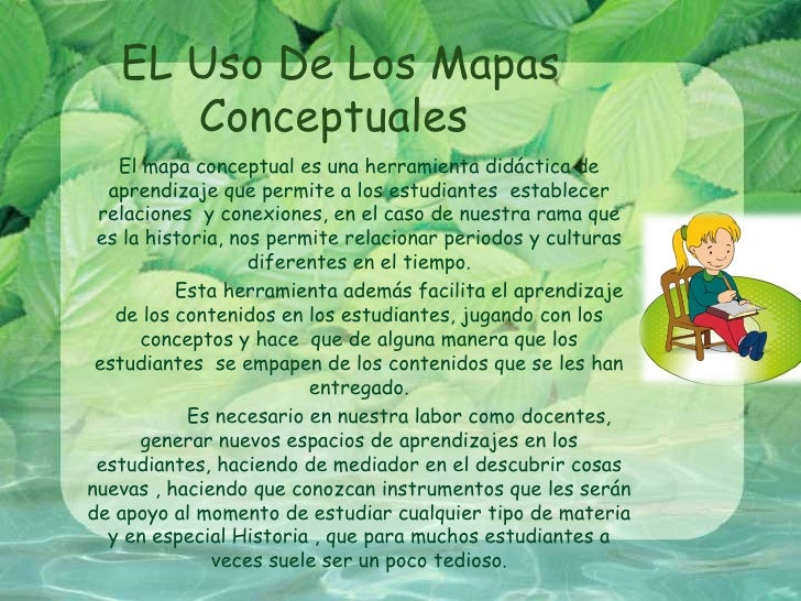 EL Uso De Los Mapas      Conceptuales   El mapa conceptual es una herramienta didáctica de  aprendizaje que permite a los ...