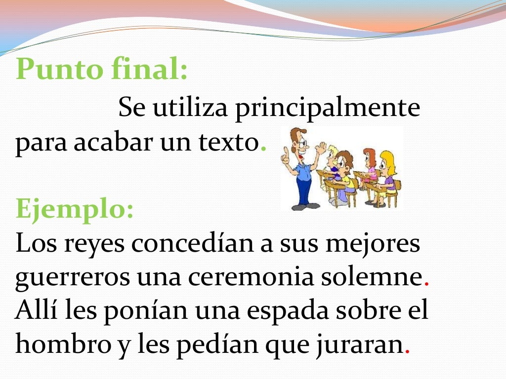 El Uso Del Punto El uso del punto