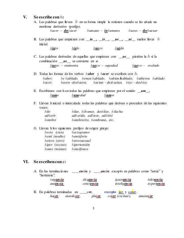 El Uso De Varias Letras Clasificadas De Caracter Dudoso B V Ll Y H
