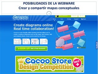 POSIBILIDADES DE LA WEBWARE
Crear y compartir mapas conceptuales
                 35
 