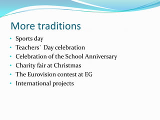 Plus 7 classes of non-stationary students Entrance hall  and cloakrooms