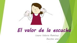 El valor de la escucha
Laura Valeria Ramírez
Decimo uno
 
