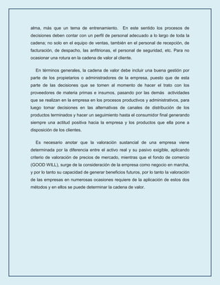 El Valor De Las Cadenas De Valores