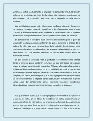 El Valor De Las Cadenas De Valores