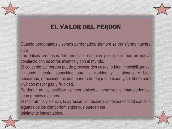 Que Es El Perdon Como Valor