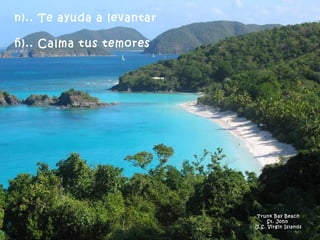 Trunk Bay Beach St. John  U.S. Virgin Islands n).. Te ayuda a levantar          ñ).. Calma tus temores   