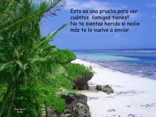 Diani Beach Kenya Esto es una prueba para ver cuántos  ¡¡amigos tienes!!  No te sientas herido si nadie más te lo vuelve a enviar.   