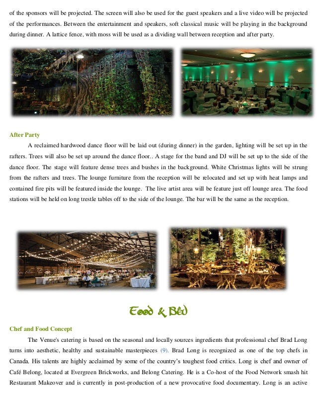 special event proposal elven woodland gala