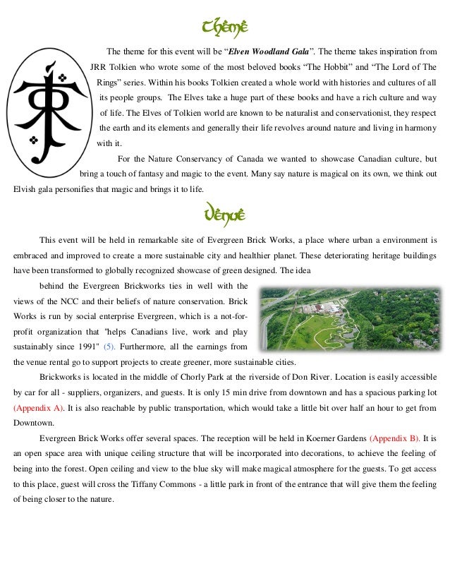 special event proposal elven woodland gala