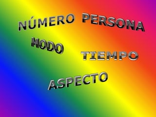 NÚMEROPERSONAMODOTIEMPOASPECTO