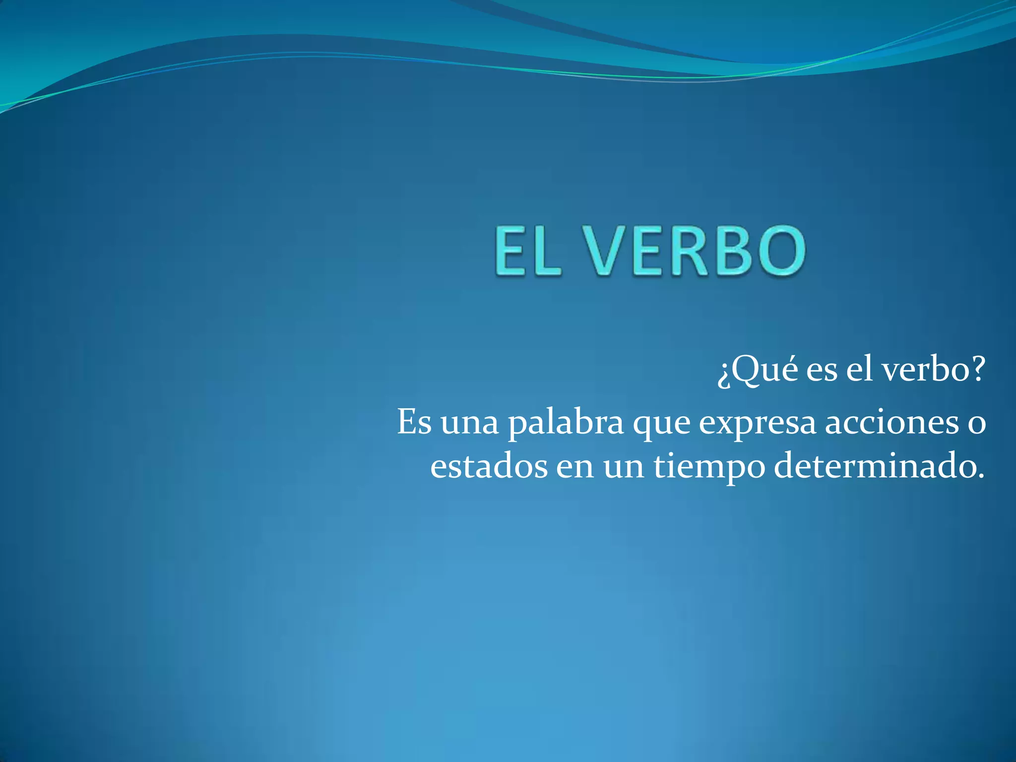 El verbo | PPT