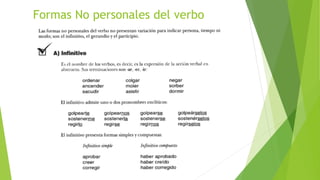 Formas No personales del verbo
 