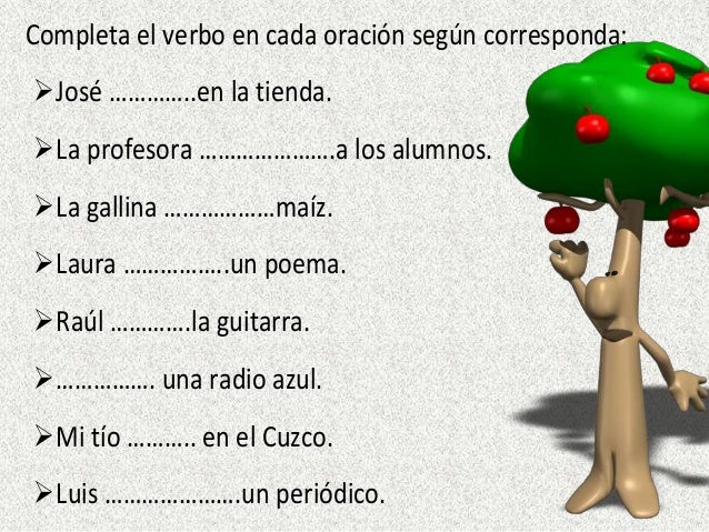 El verbo en oraciones