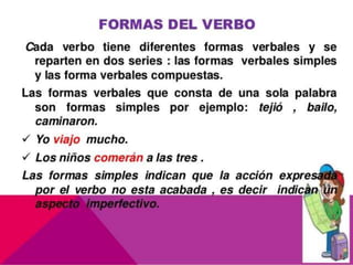 El verbo y sus clases