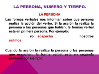 El verbo y sus clases