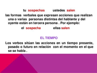 El verbo y sus clases