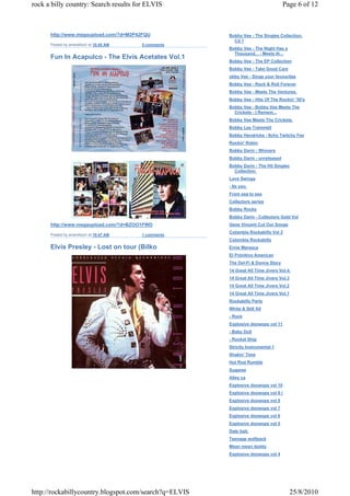 rock a billy country: Search results for ELVIS                                    Page 6 of 12



      http://www.megaupload.com/?d=M2P42FQU            Bobby Vee - The Singles Collection,
                                                         Cd 1
      Posted by amersfoort at 10:48 AM   0 comments
                                                       Bobby Vee - The Night Has a
                                                         Thousand... - Meets th...
      Fun In Acapulco - The Elvis Acetates Vol.1
                                                       Bobby Vee - The EP Collection
                                                       Bobby Vee - Take Good Care
                                                       obby Vee - Sings your favourites
                                                       Bobby Vee - Rock & Roll Forever
                                                       Bobby Vee - Meets The Ventures.
                                                       Bobby Vee - Hits Of The Rockin' '50's
                                                       Bobby Vee - Bobby Vee Meets The
                                                         Crickets - I Remem...
                                                       Bobby Vee Meets The Crickets.
                                                       Bobby Lee Trammell
                                                       Bobby Hendricks - Itchy Twitchy Fee
                                                       Rockin' Robin
                                                       Bobby Darin - Winners
                                                       Bobby Darin - unreleased
                                                       Bobby Darin - The Hit Singles
                                                         Collection.
                                                       Love Swings
                                                       - Its you.
                                                       From sea to sea
                                                       Collectors series
                                                       Bobby Rocks
                                                       Bobby Darin - Collectors Gold Vol
      http://www.megaupload.com/?d=BZOO1FWD            Gene Vincent Cut Our Songs
                                                       Colombia Rockabilly Vol 2
      Posted by amersfoort at 10:47 AM   1 comments
                                                       Colombia Rockabilly
      Elvis Presley - Lost on tour (Bilko              Ernie Maresca
                                                       El Primitivo American
                                                       The Del-Fi & Donna Story
                                                       14 Great All Time Jivers Vol.4.
                                                       14 Great All Time Jivers Vol.3
                                                       14 Great All Time Jivers Vol.2
                                                       14 Great All Time Jivers Vol.1
                                                       Rockabilly Party
                                                       White & Still All
                                                       - Rock
                                                       Explosive doowops vol 11
                                                       - Baby Doll
                                                       - Rocket Ship
                                                       Strictly Instrumental 1
                                                       Shakin' Time
                                                       Hot Rod Rumble
                                                       Sugaree
                                                       Alley ca
                                                       Explosive doowops vol 10
                                                       Explosive doowops vol 9 (
                                                       Explosive doowops vol 8
                                                       Explosive doowops vol 7
                                                       Explosive doowops vol 6
                                                       Explosive doowops vol 5
                                                       Date bait.
                                                       Teenage wolfpack
                                                       Mean mean daddy
                                                       Explosive doowops vol 4




http://rockabillycountry.blogspot.com/search?q=ELVIS                                    25/8/2010
 