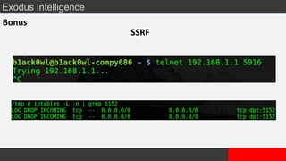 Exodus Intelligence
Bonus
SSRF
 