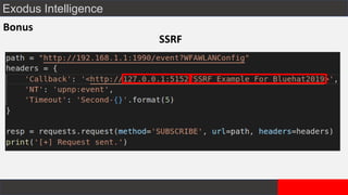 Exodus Intelligence
Bonus
SSRF
 