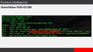 Exodus Intelligence
GreenWave FiOS-G1100
 