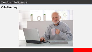 Exodus Intelligence
Vuln Hunting
 