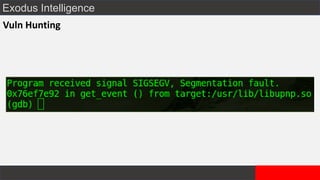 Exodus Intelligence
Vuln Hunting
 