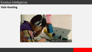 Exodus Intelligence
Vuln Hunting
 