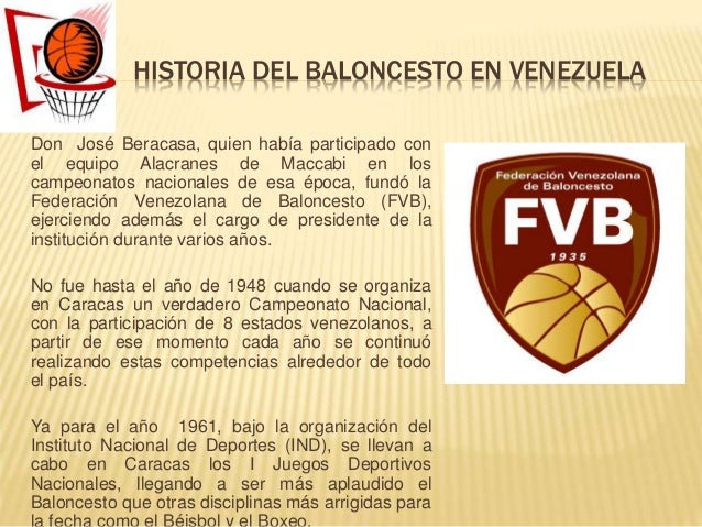 Historia del Baloncesto en Venezuela y el Mundo