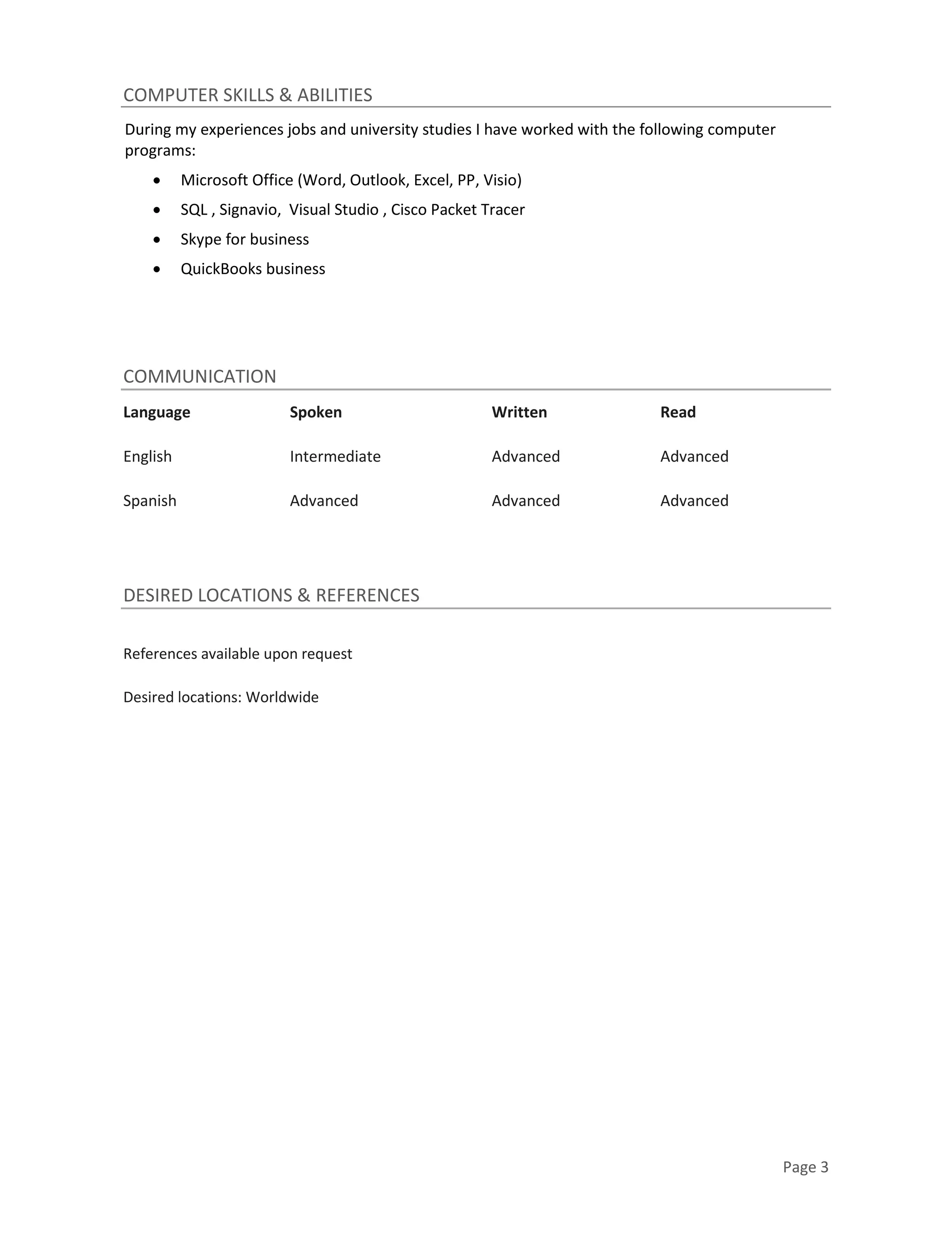 Resume Elvis Perez Pdf