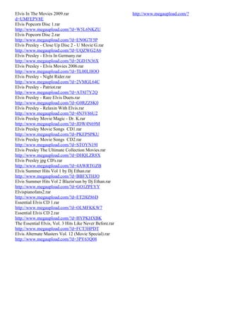 Elvis Presley Greatest Hits Star Mark Compilation