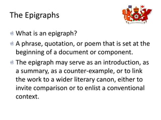 Epigraph Example Elvis's Twin Sister | PPTX