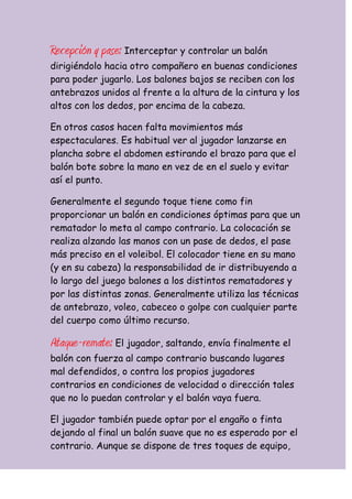 El voleibol