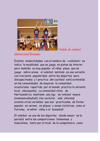 El voleibol