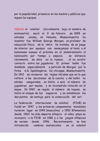 El voleibol