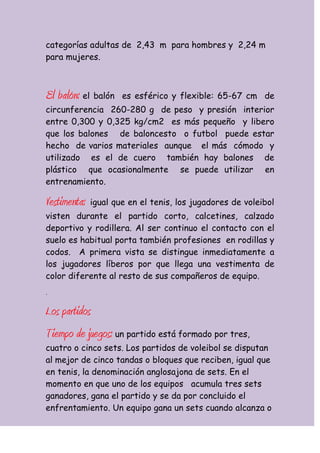 El voleibol